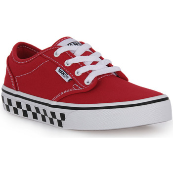 Antquewhtblk Homme Baskets mode Vans RED ATWOOD CHECKER SIDEWALL Rouge
