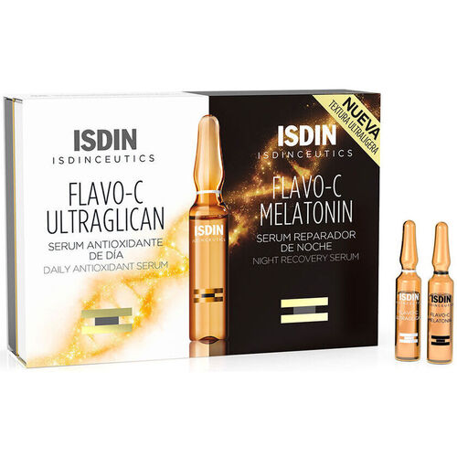 Beauté Soins ciblés Isdin Isdinceutics Flavo-c Mélatonine + Ultraglican 10 + 10 Ampoules 