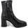 Chaussures Femme Boots Tamaris Femme Chaussure, Bottine, Faux Cuir élastifié, Zip-25379 Noir