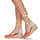 Chaussures Femme Espadrilles JB Martin VISALIA Velours rose / lacets bonbon