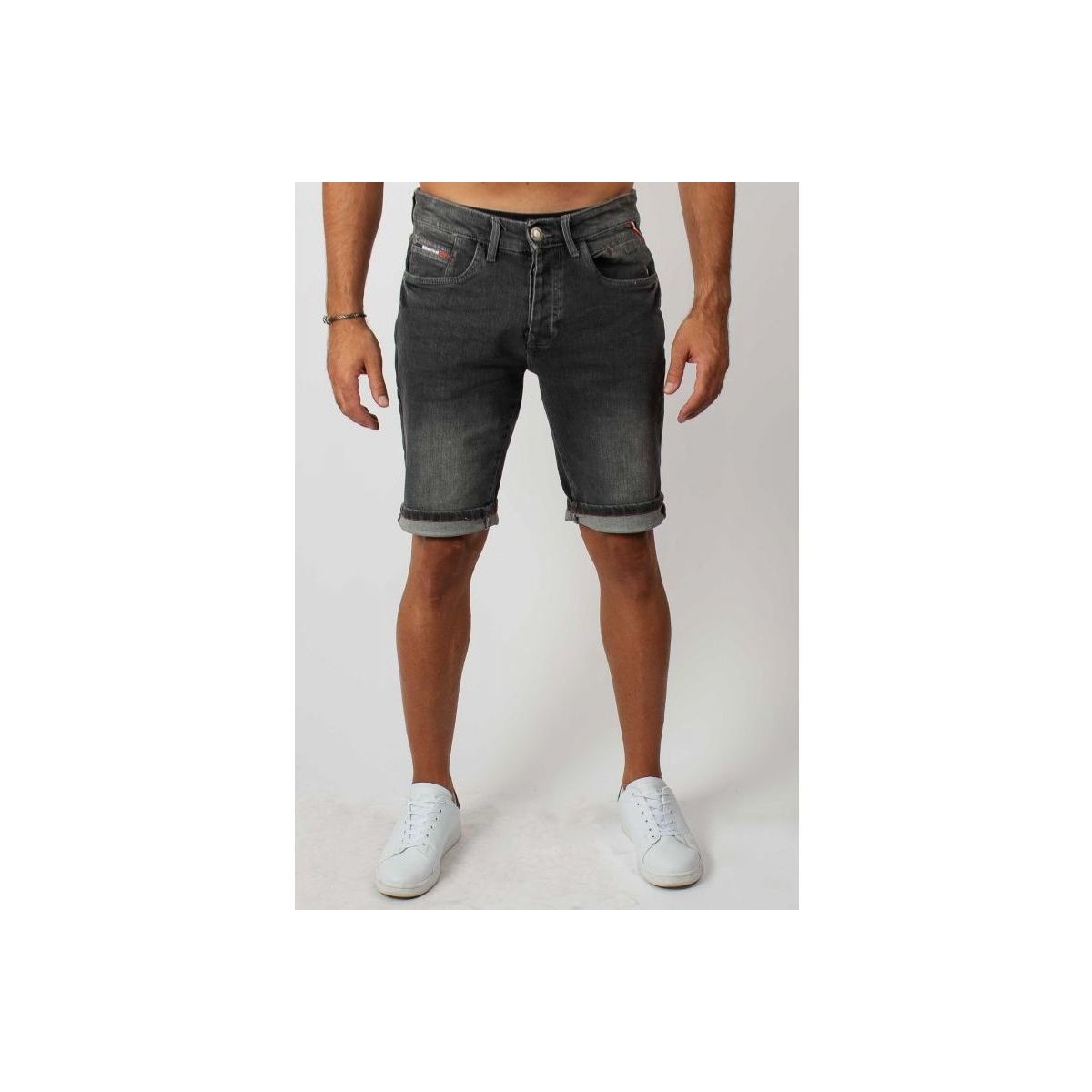 Vêtements Homme Shorts / Bermudas Paname Brothers Short en jean gris Gris