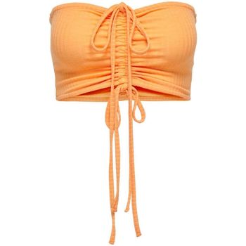Vêtements Femme Débardeurs / T-shirts military-inspired sans manche Only 15271218 LENNA-PUMPKIN Orange