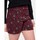Vêtements Femme Glitter Puff Sleeve Mini Party Dress Short maille elastiqué imprimé SHAKTI Rouge