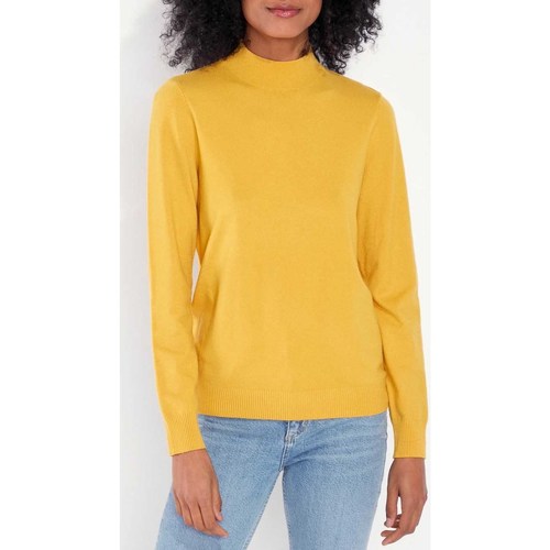 Vêtements Femme Pulls Coco & Abricotkong Pull maille col cheminée ADELEX Jaune