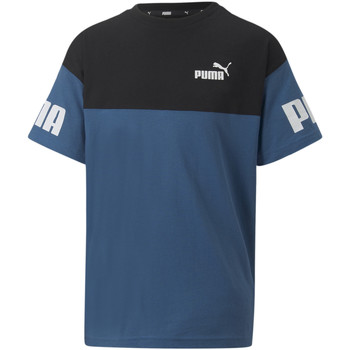 Vêtements Enfant T-shirts Homme courtes Puma T-shirt Power Colorblock Bleu