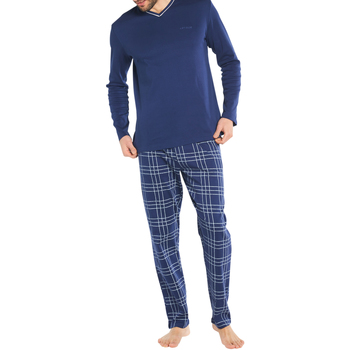 Vêtements Homme Pyjamas / Chemises de nuit Arthur Pyjama Long coton vichy régular Marine