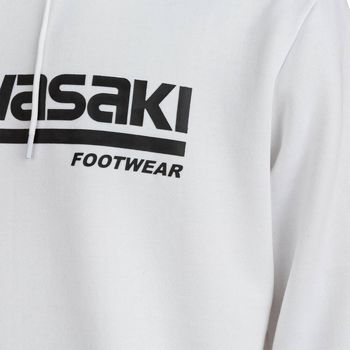 Kawasaki Killa Unisex Hooded Sweatshirt K202153 1002 White Blanc