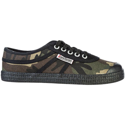 Chaussures Homme Baskets mode Kawasaki Camo Canvas Leather shoe K202417 3038 Olive Night Multicolore