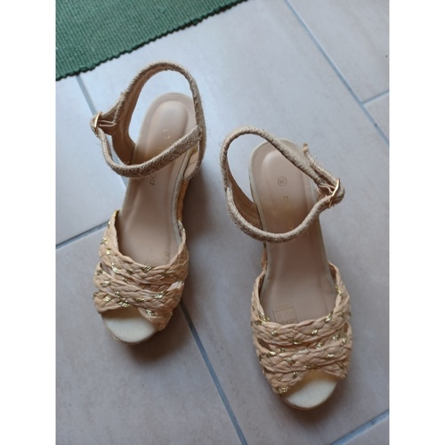 Promod Sandales compensées Beige - Chaussures Sandale Femme 20,00 €