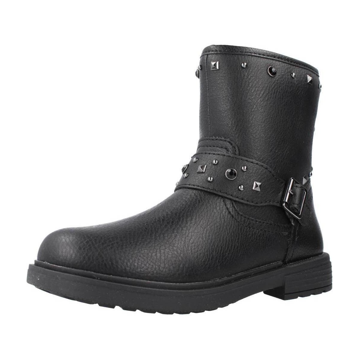 Chaussures Fille Bottes Geox J ECLAIR GIRL I Noir