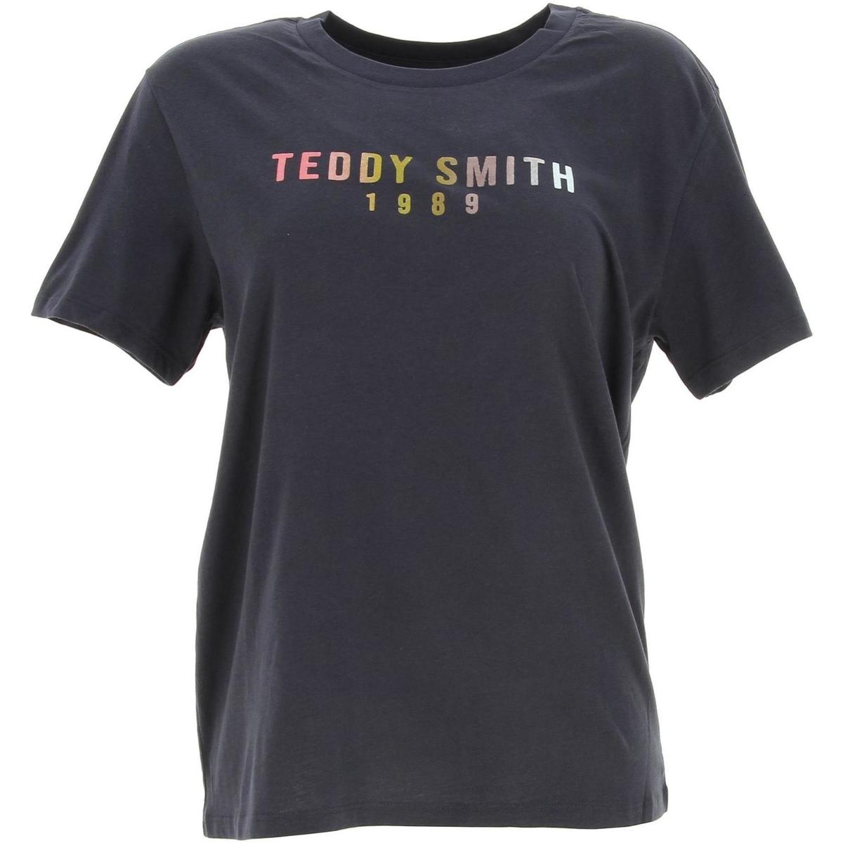 Vêtements Fille T-shirts manches courtes Teddy Smith Felza nv mc tee girl Bleu