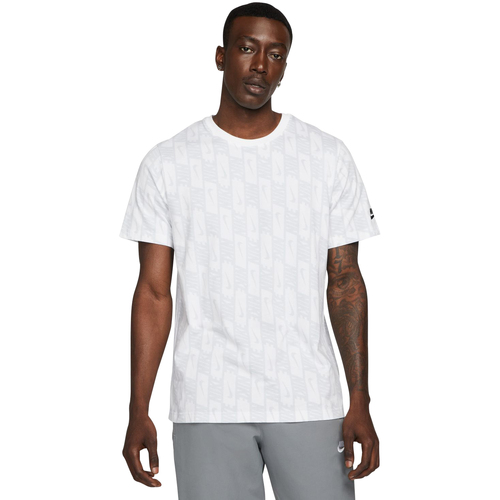 Vêtements Homme T-shirts manches courtes Nike slide T-shirt Sportswear Repeat Print Blanc