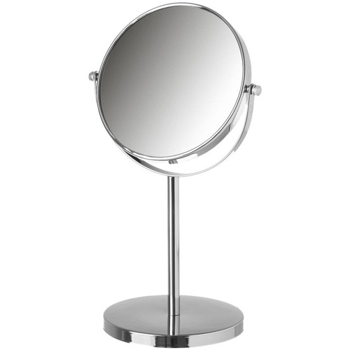 Grande Lampe De Table Esprit Miroirs Unimasa Miroir rond sur pied à poser 34 cm Argenté