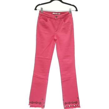 jeans lauren vidal  jean droit femme  32 rose 