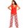 Vêtements Femme Pyjamas / Chemises de nuit Pomm'poire Top de pyjama rouge Incendie Rouge