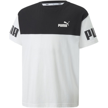 Vêtements Enfant T-shirts Homme courtes Puma T-shirt Power Colorblock Blanc