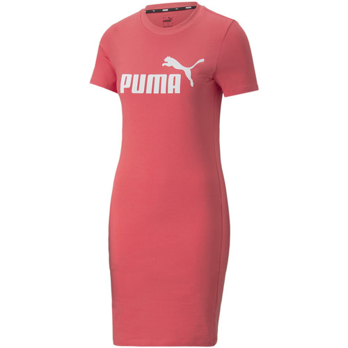 Vêtements Femme T-shirts manches courtes Puma T-shirt Essential Slim Dress Rose