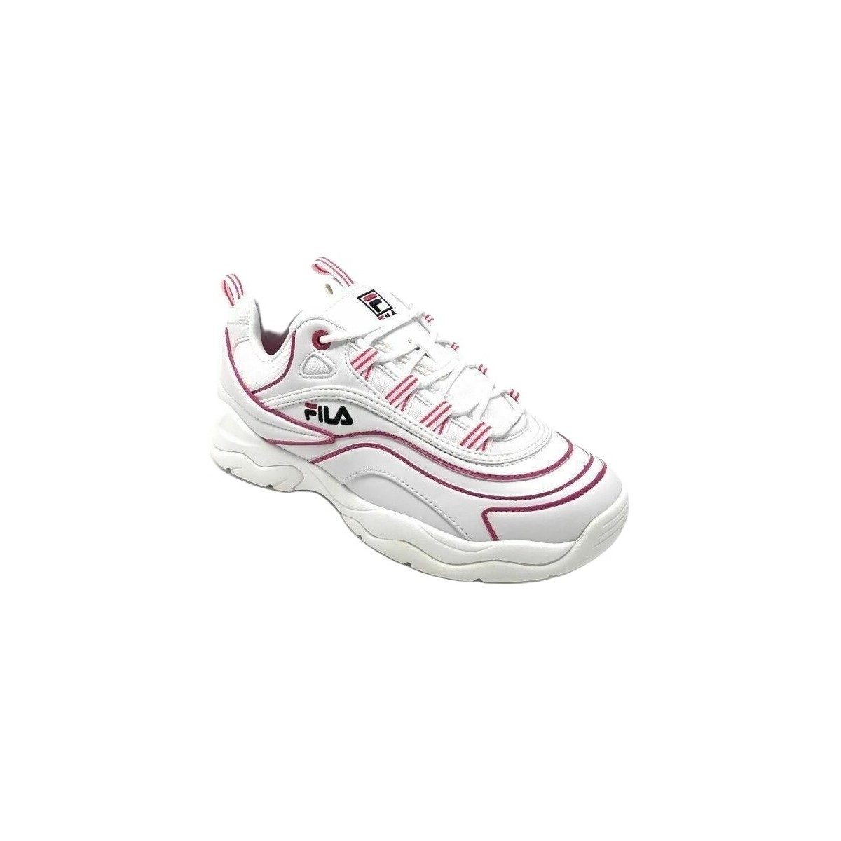 Chaussures Femme Baskets mode Fila Ray Lines Blanc