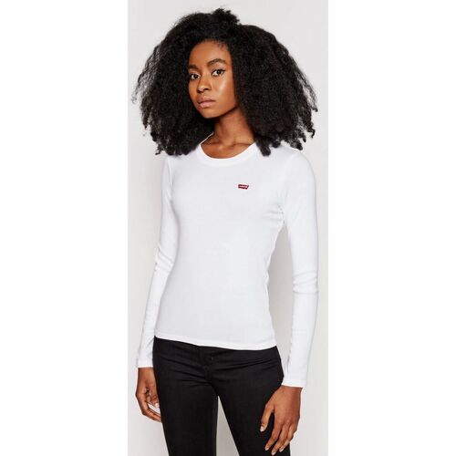 Vêtements Femme T-shirts & Polos Levi's 69555 0000 - LS BABY TEE-WHITE Blanc