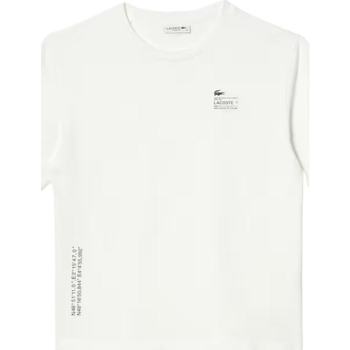 Vêtements Femme T-shirts & Polos Lacoste T Shirt Femme  Ref 57492 70V Farine Blanc