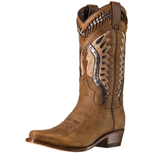 Chaussures Femme Bottes Sendra boots shearling Santiags Femme  Debora Ref 53008 Marron Marron