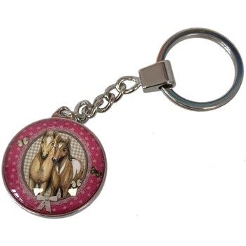 Out Of The Blue Porte-clefs Papillons et cheval Rose