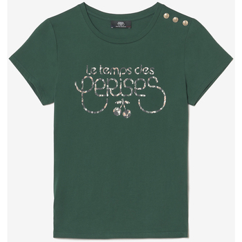 Vêtements Femme T-shirts & Polos Sacs à mainises T-shirt oulia vert sapin imprimé Vert