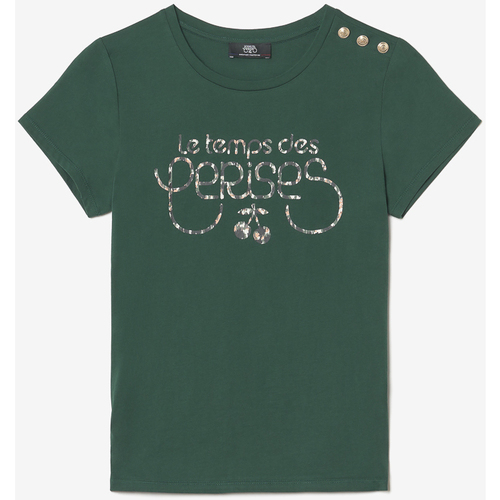 Vêtements Femme T-shirts & Polos Le Temps des Cerises T-shirt oulia vert sapin imprimé Vert