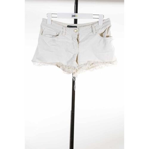Vêtements Femme shirt Shorts / Bermudas D&G Short en coton Blanc