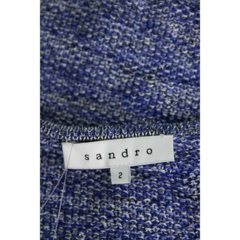 Sandro Pull/Cardigan en lin Bleu