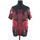 Vêtements Femme air jordan 13 flint hologram t shirts Top en soie Rouge