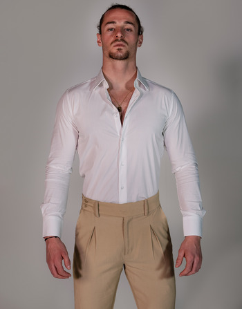 Vêtements Homme Chemises manches longues THEAD. ADRIAN SHIRT Blanc