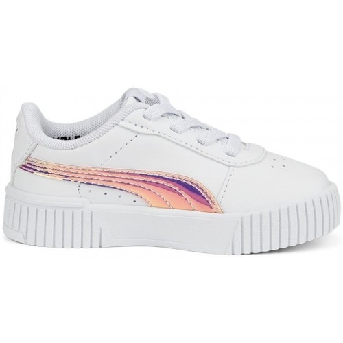 Chaussures Fille Baskets mode Portable Puma CHAUSSURES BEBE CARINA 20 HOLO AC -  WHITE- SILVER - 26 Multicolore