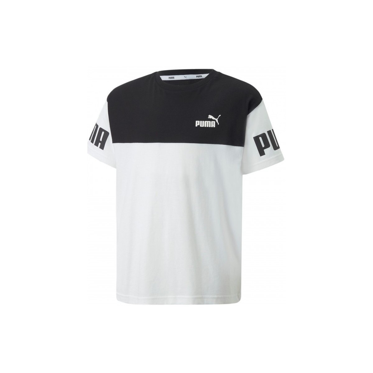Vêtements Garçon T-shirts manches courtes Puma TEE SHIRT JR P PWR CLB -  WHITE - 140 Multicolore