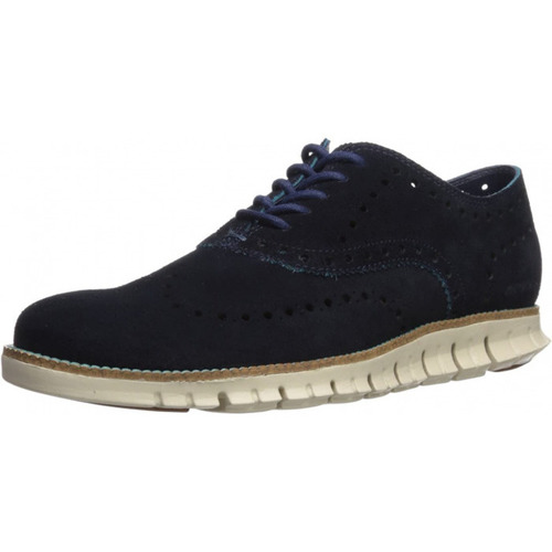 Chaussures Homme Bottines COLE HAAN Cole Haan Zerogrand Wing Ox Oxford daim Bleu