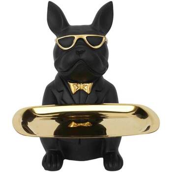 Cadre Photo Kit Empreintes De Tables de chevet La Chaise Longue Statue Bulldog noir vide-poche Noir