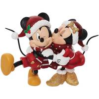 Marques à la une Statuettes et figurines Enesco Figurine de Collection Mickey et Minnie Noël Rouge