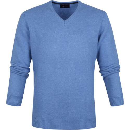 Vêtements Homme Sweats Suitable Pull Agneline Col-V Bleu Bleu
