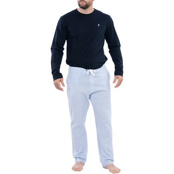 Ruckfield Pyjama long coton biologique, ensemble Bleu