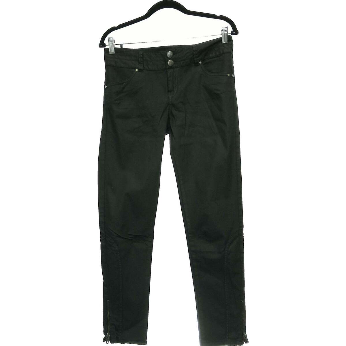 Vêtements Femme Pantalons DDP pantalon slim femme  38 - T2 - M Noir Noir