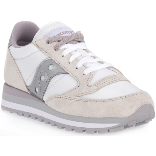 Chaussures Femme Baskets mode Dots Saucony 16 JAZZ TRIPLE WHITE SILVER Blanc