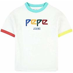 Vêtements Fille T-shirts manches courtes Pepe guess jeans  Blanc