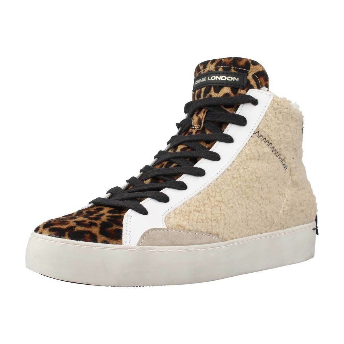 Chaussures Femme Baskets mode Crime London HIGH TOP DISTRESSED Beige