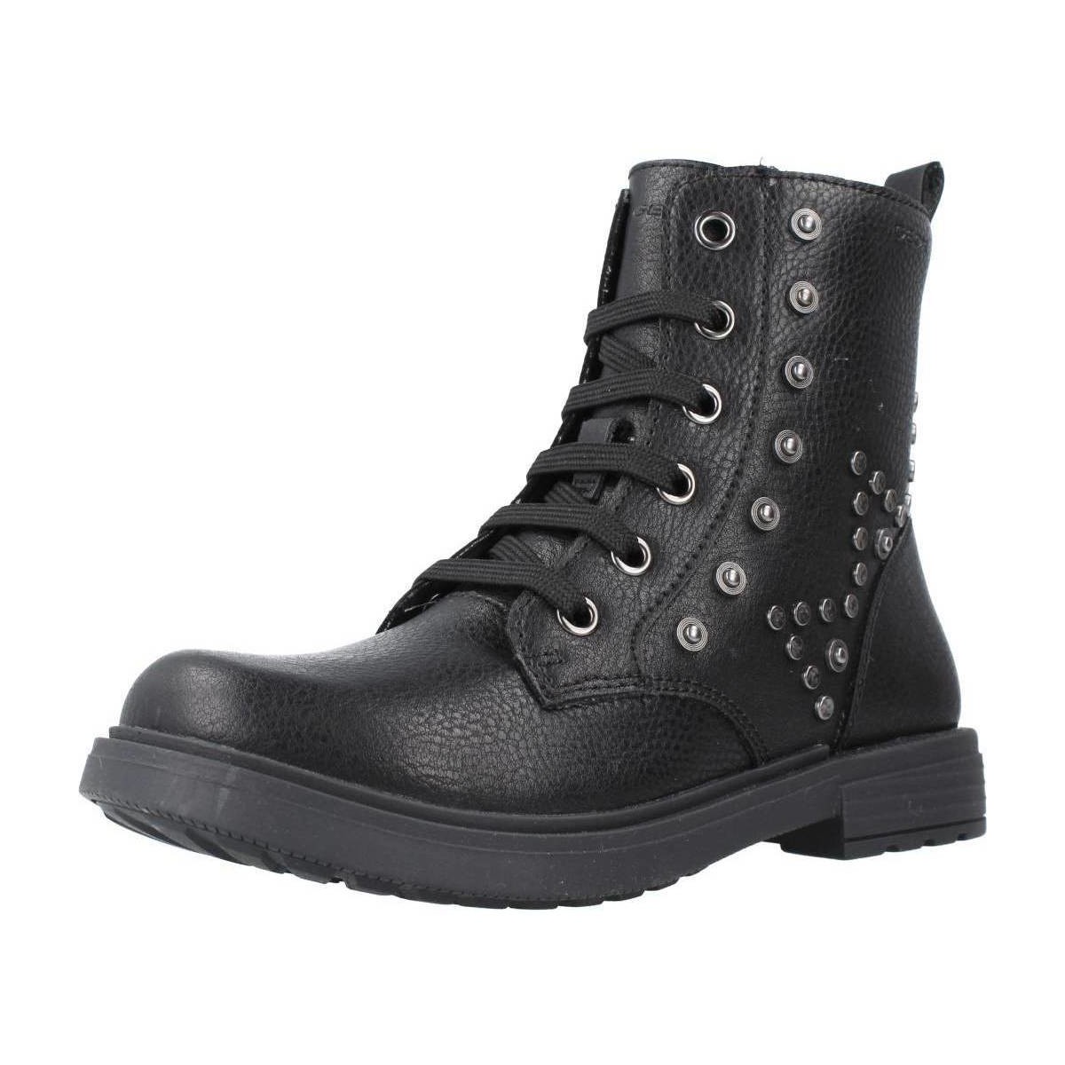 Chaussures Fille Bottes Geox J ECLAIR GIRL O Noir