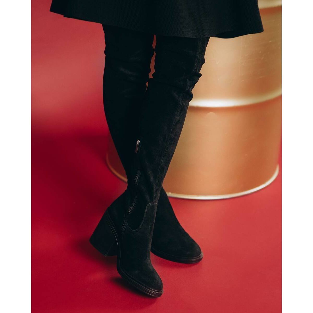 Chaussures Femme Cuissardes Deimos IAM black over the knee boots,Over the knee boots with middle hi Noir