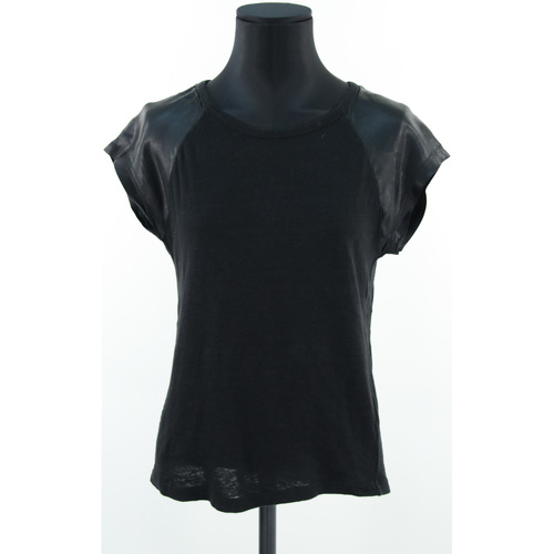 Vêtements Femme Débardeurs / T-shirts sans manche Sandro Top en lin Noir
