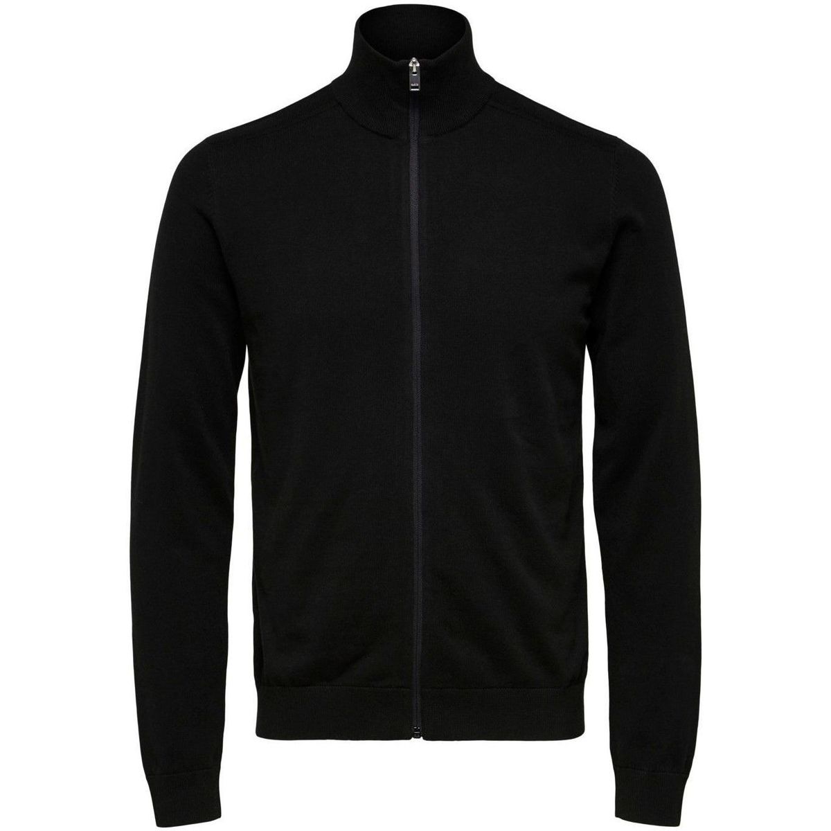 Vêtements Homme Pulls Selected 16074688 BERG FULL ZIP-BLACK Noir