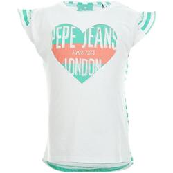 Vêtements Fille T-shirts manches courtes Pepe jeans  Vert