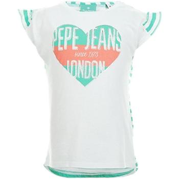 Vêtements Fille T-shirts manches courtes Pepe JEANS morphologie  Vert