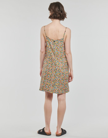 Bardot square neck backless midi dress in polka dot print